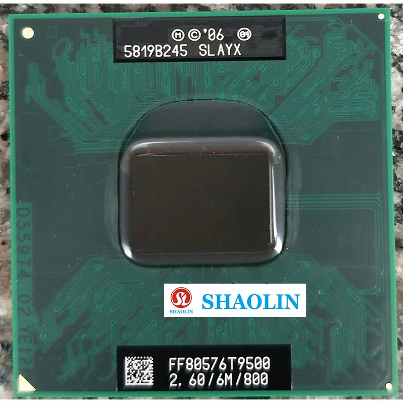 40% скидка T9500 SLAQH SLAYX 2 6 ГГц двухъядерный двухпоточный ЦПУ Процессор Мб 35 Вт Разъем P