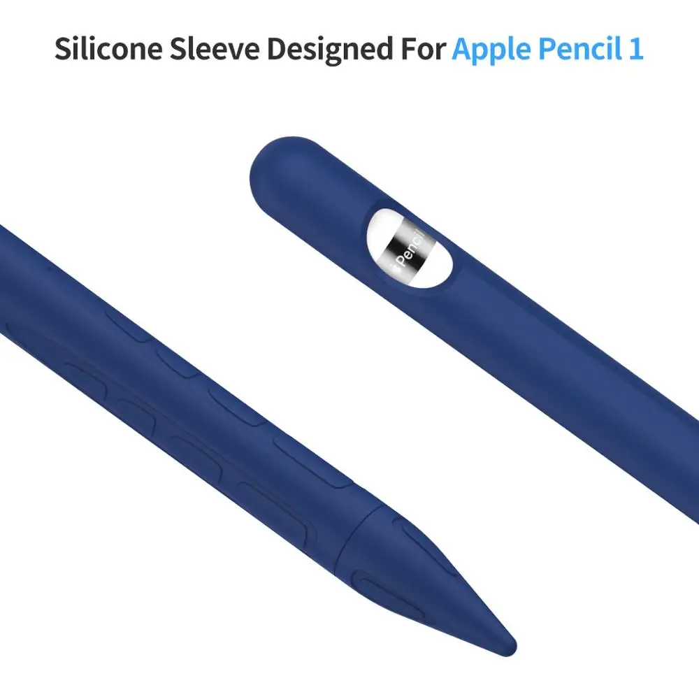 Однотонный чехол для Apple Pencil 1 силиконовый мягкий карандашей iPad защитный планшета