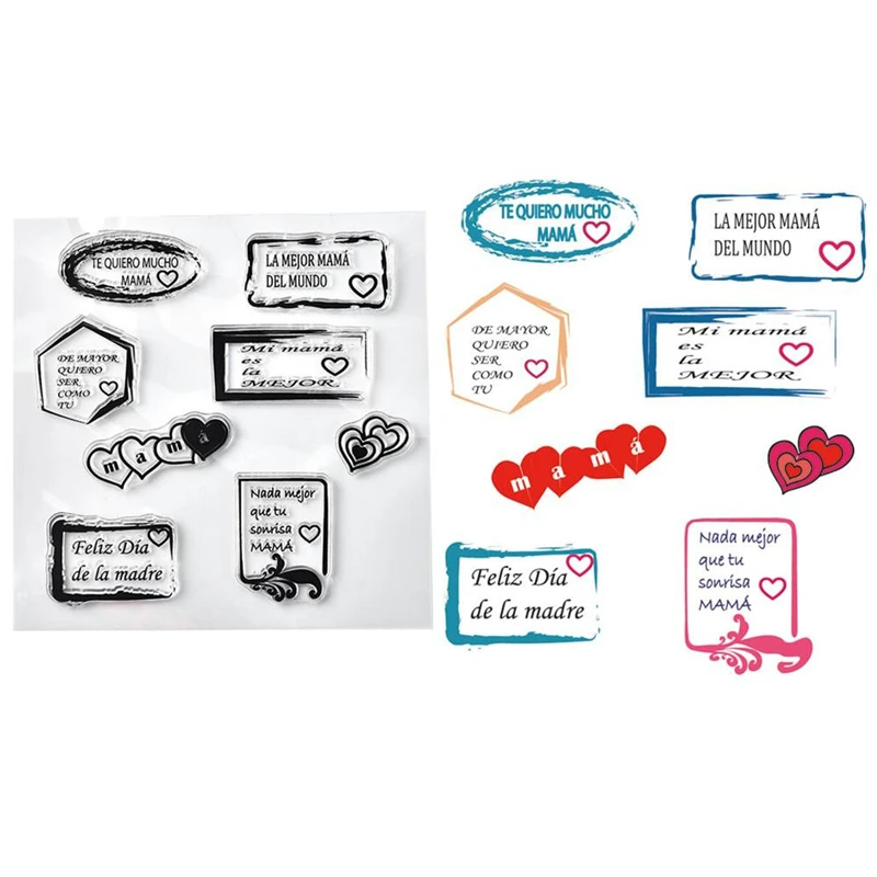 Геометрический тег прозрачные наклейки 2019 резиновая Прозрачная силиконовая