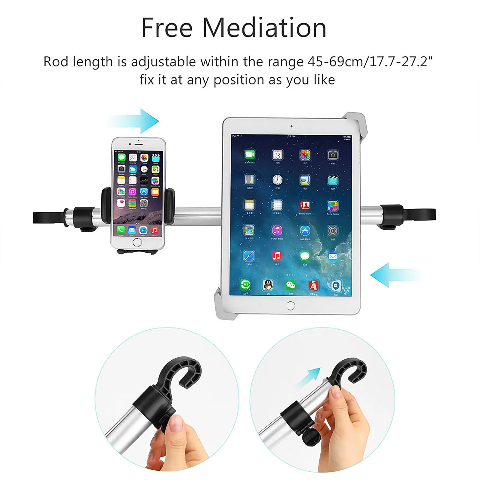 2021 new universal 360 degree adjustable car holder for tablet pcphone auto car back seat headrest mount mounting holder stand free global shipping