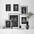 Настенная картина для медицинской клиники, художественное пособие по анатомии человека, скелет, органная Мышечная система, винтажная холщовая печать, плакат для обучения телу