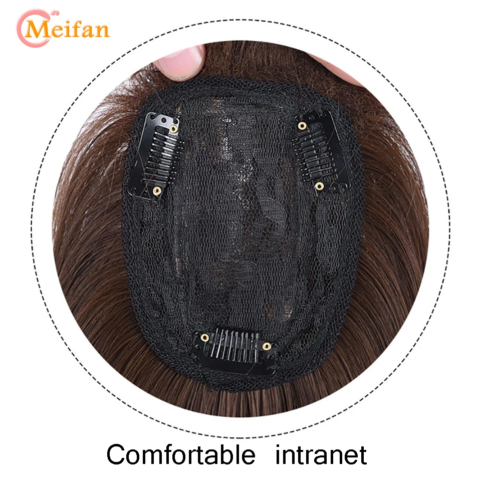 MEIFAN синтетические пушистые волосы со светящимся верхом кусочки с полуголовкой