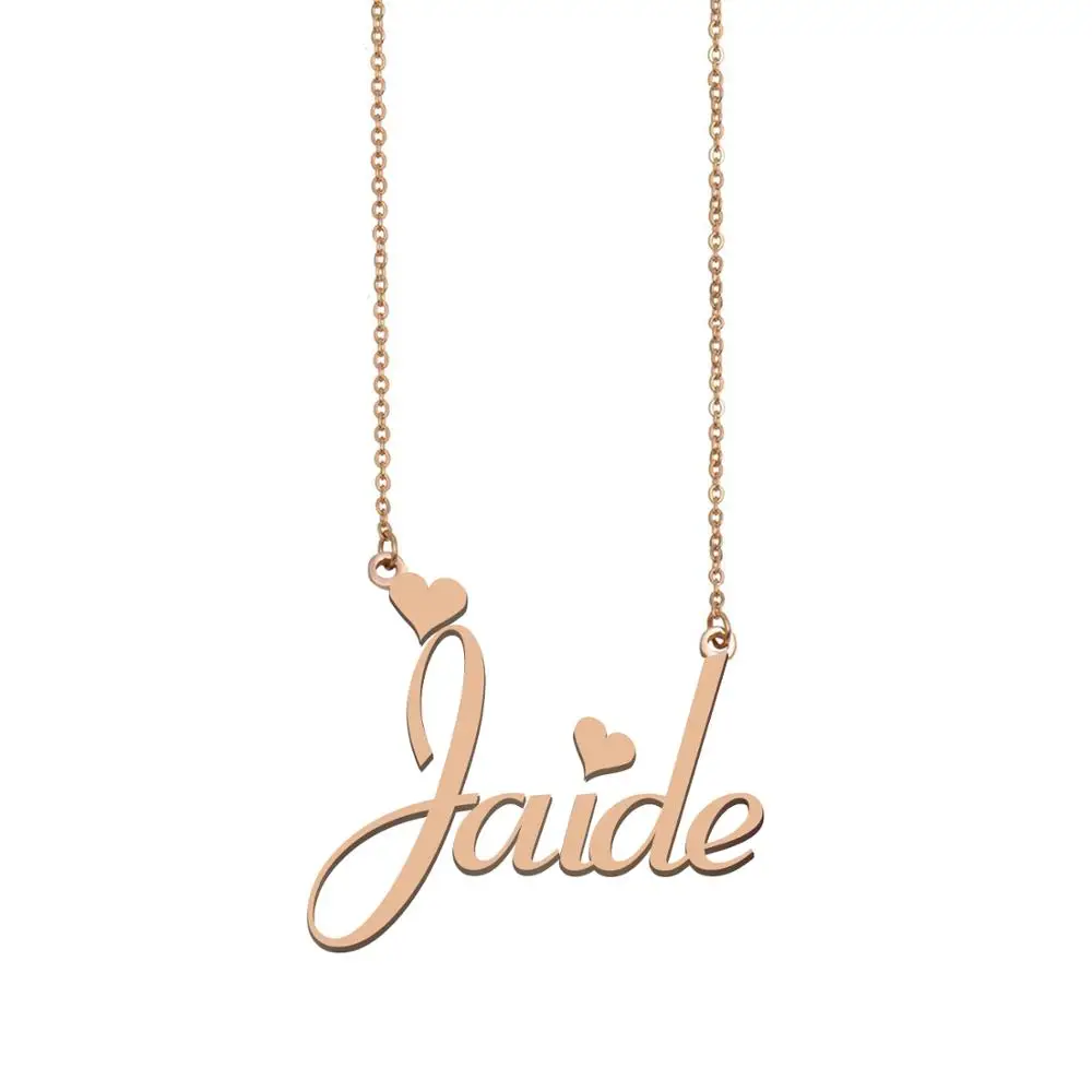 

Jaide Name Necklace , Custom Name Necklace for Women Girls Best Friends Birthday Wedding Christmas Mother Days Gift