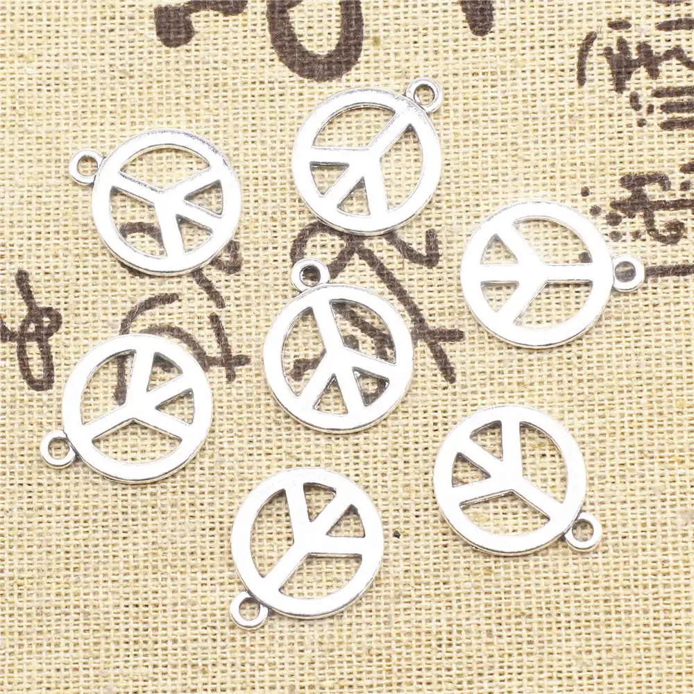 

10 шт., Подвески для изготовления ювелирных изделий, цвет под старину, серебро, 16x20 мм