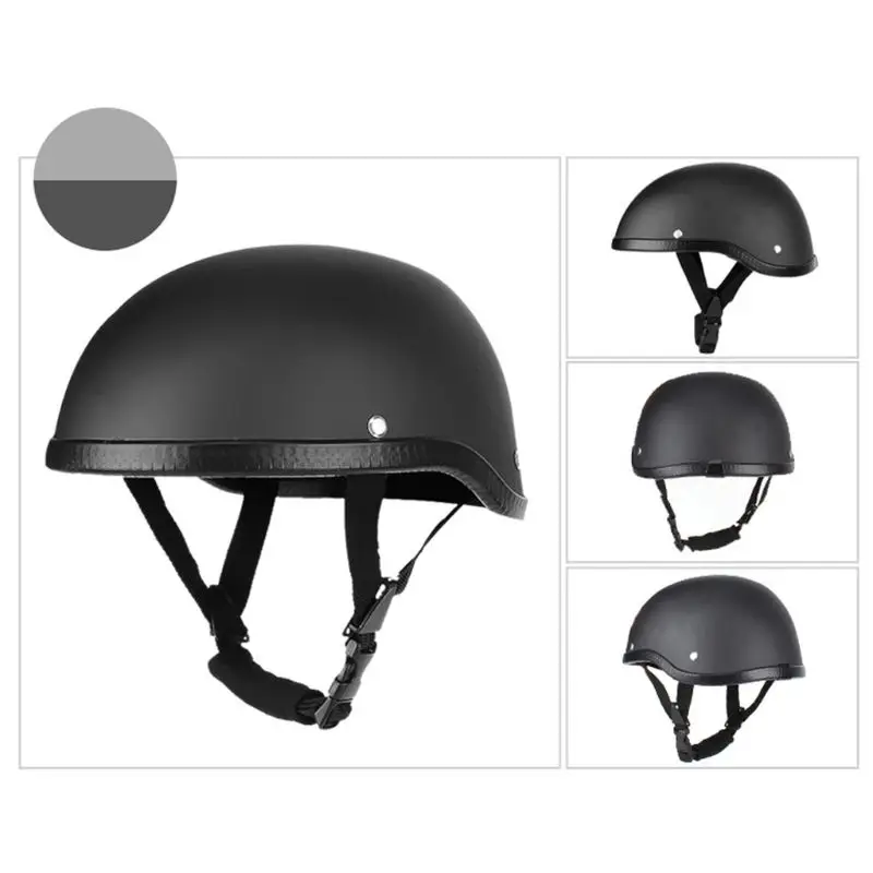 

Motorcycle Cap Helmet Vintage Half Face Helmets Retro Safety Hat Head Protector