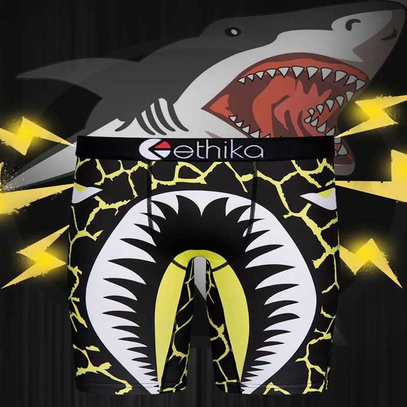 

Мужские модные дизайнерские спортивные шорты Ethika, мягкие дышащие Мультяшные сексуальные мужские спортивные шорты-боксеры Ethika