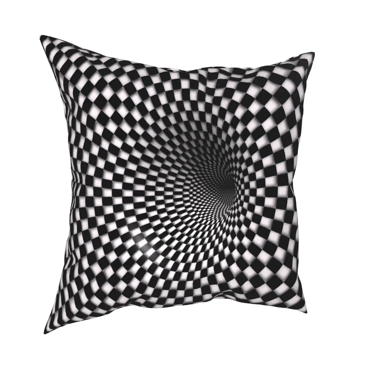 

Optical Illusion Of A 3d Checkered Hole Pillowcase Polyester Printed Zipper Decor Bed Cushion Cover