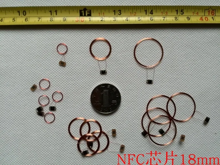 13.56MHz RFID Ф18mm ISO14443A COB Coil NFC Nta203 chip antenna 10pcs/Lot | Tag