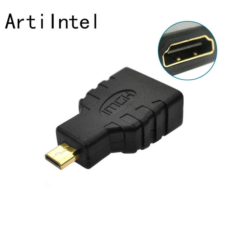 Micro HDMI к адаптер позолоченный 1080P штекер стандартному Женский удлинитель|Кабели