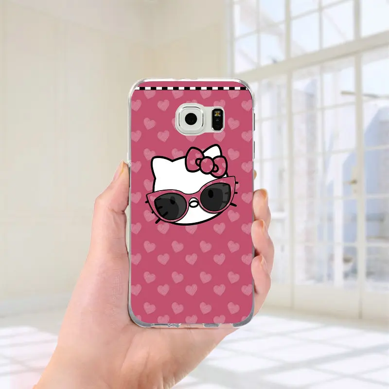 Picture 4 Мягкие чехлы для samsung Galaxy A10 A20 A30 A40 A50 A60 A70 A80 A90 J1 J2 J3 J5 J7 Prime Pro "Хелло Китти" с принтом Китти Кэт Стиль - Цвет: Picture 4