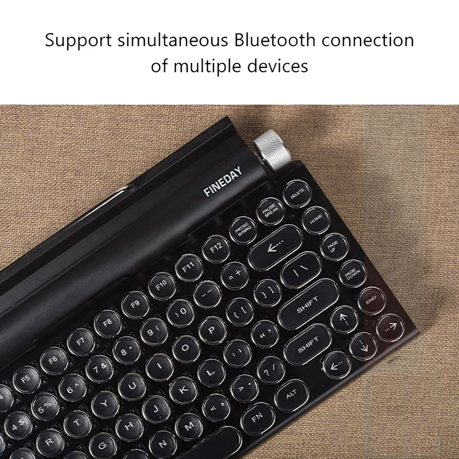 Retro Mechanical Keyboard Dot Typewriter Wireless Bluetooth Keyboards 83keys Computer For PC Laptop Gaming | Компьютеры и офис