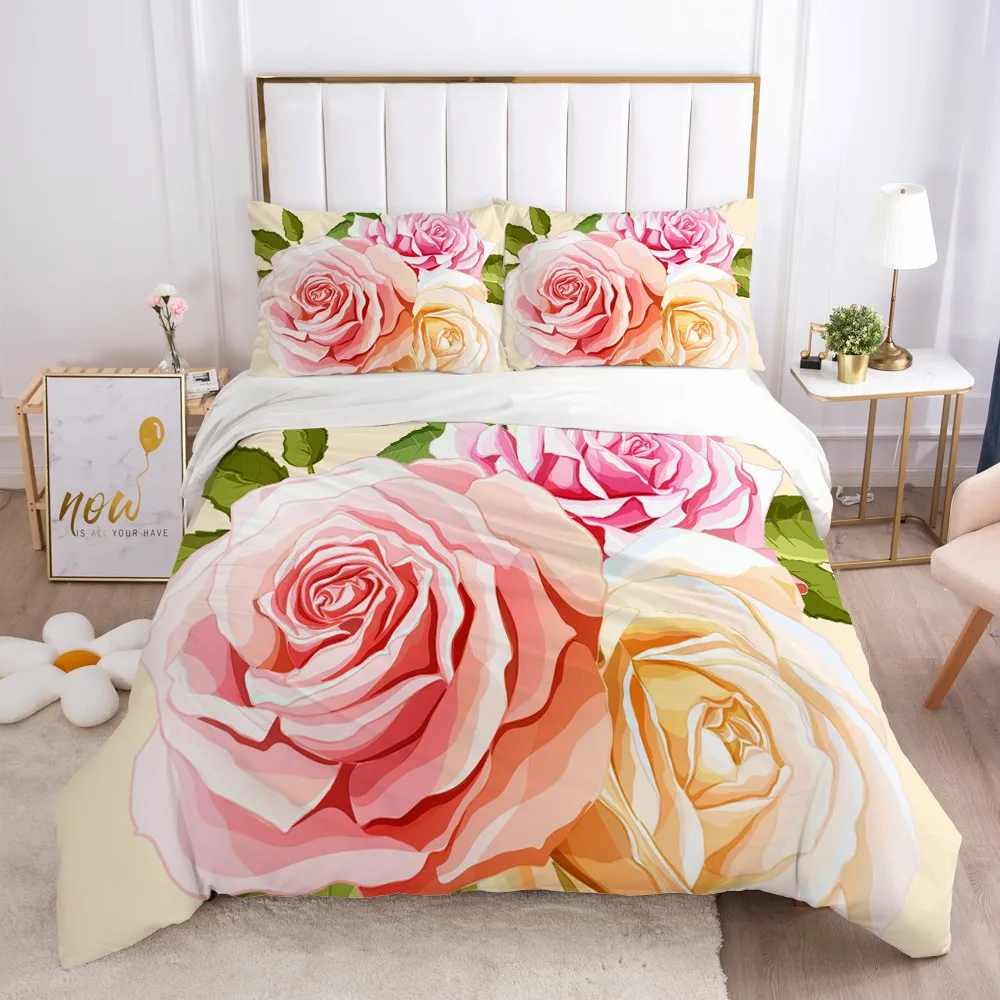 

3D Duvet Covers Set Comforter Case Pillowslips Bed Bedding Bag Sets Twin Full King Size Simple Custom Design Beddings