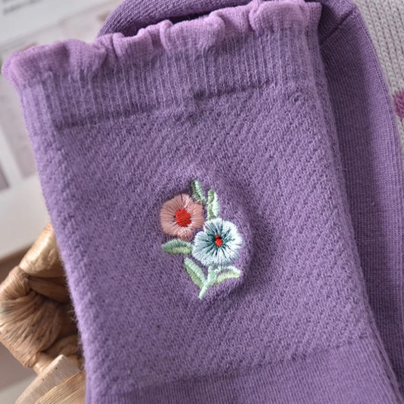 Длинные носки для женщин и студентов в Корейском стиле Модные осенние толстые