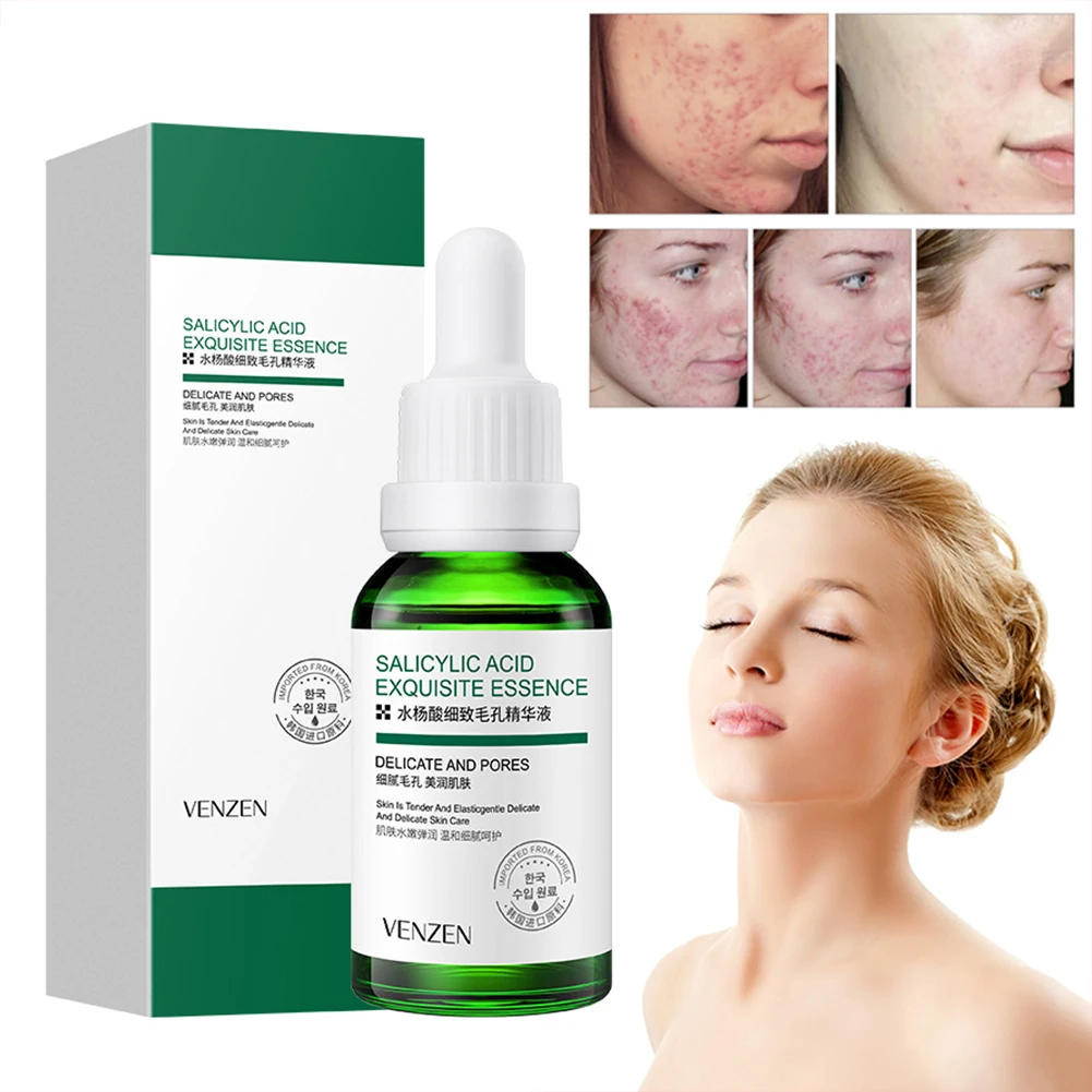 Сыворотка с салициловой кислотой для сужения пор, восстановления поврежденной кожи, удаления черных точек и угрей, а также увлажнения и питания для всех типов кожи.