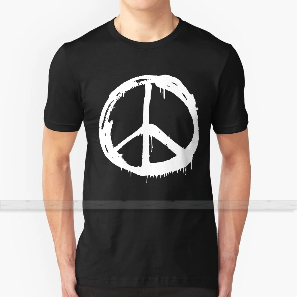 

Футболка с надписью Peace Sign для мужчин и женщин, летний топ с 3D принтом, с круглым вырезом, мужская и женская рубашка с надписью Peace