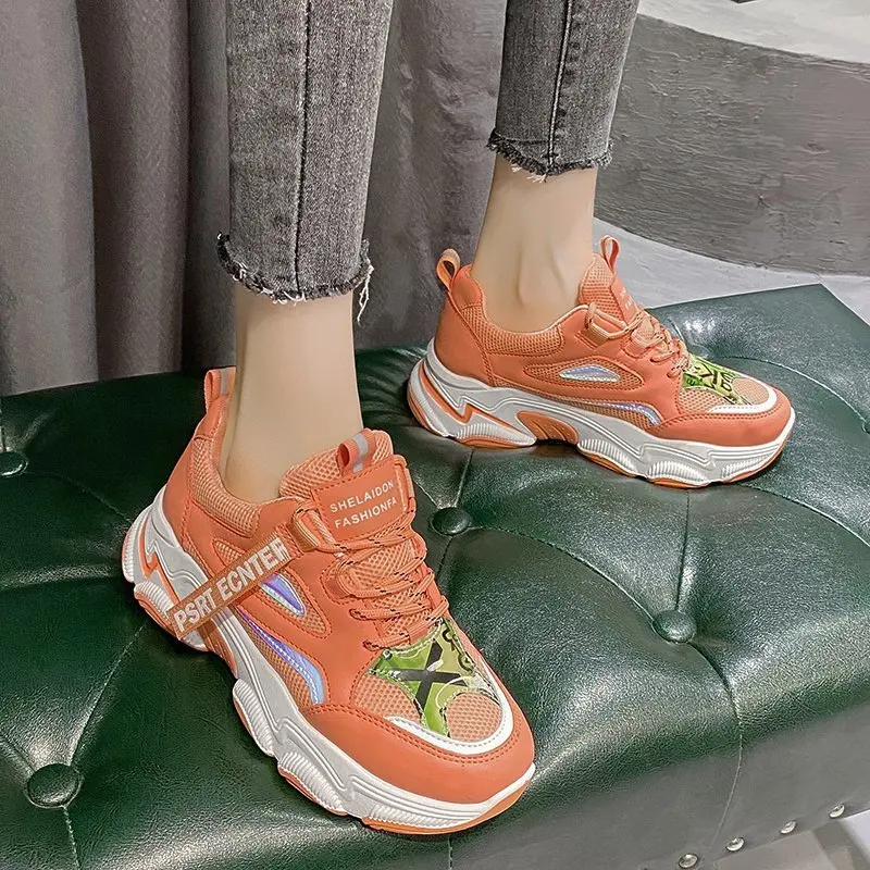 

Hot sale Women Trainers Running Shoes White Sneakers Fashion Breathable Casual Sport Shoes Outdoor Women Jogging Shoes Footwear