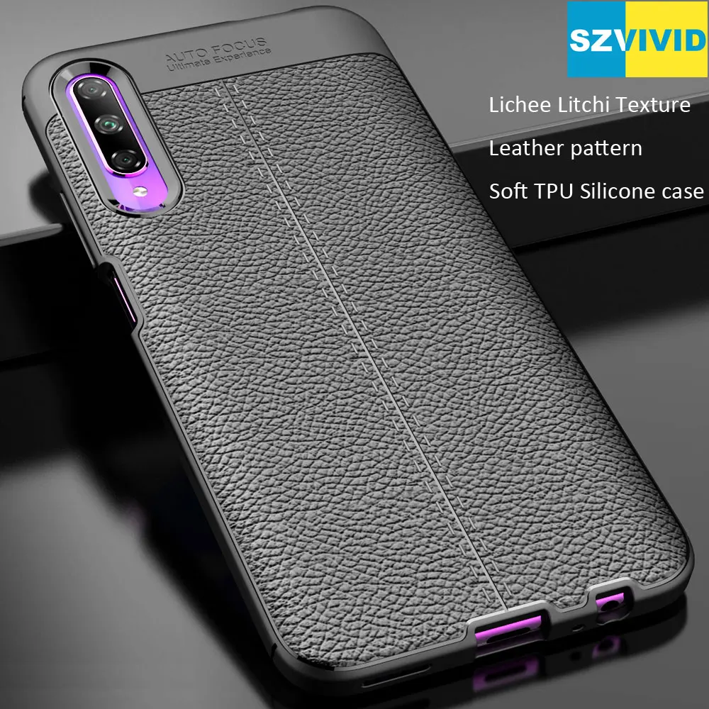 Кожаный чехол личи Личи текстуры для huawei Honor 9X Pro матовый мягкий из ТПУ