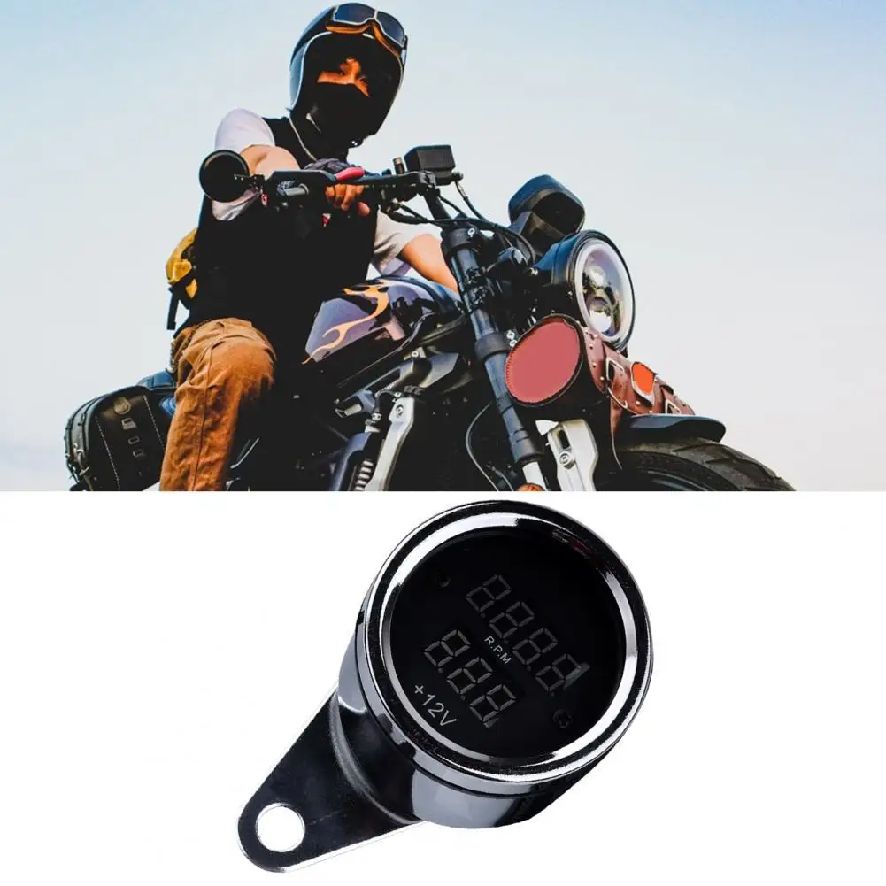 

Convenient Universal Tachometer LED Digital Display Metal Shell Car LED Tachometer for Motorcycle
