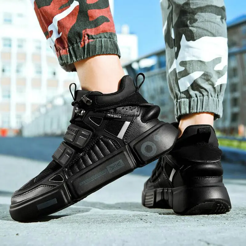 Модная дышащая легкая Уличная Повседневная обувь Мужские высокие кроссовки в