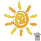 Модные солнцезащитные патчи 20x21 см для самостоятельного нанесения тепла на одежду, футболку, термотрансферные наклейки, декоративная печать