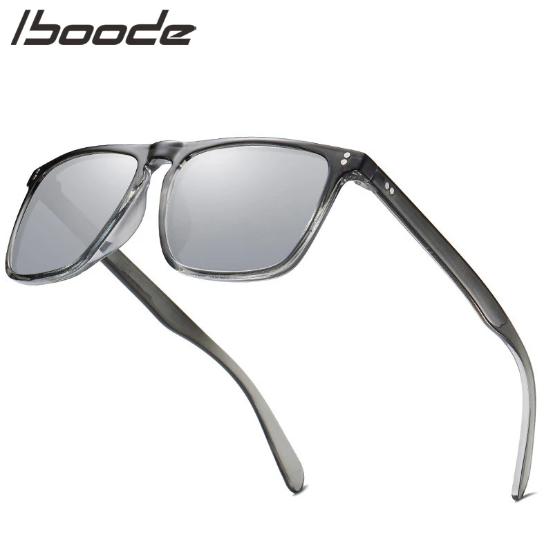 IBOODE винтажные квадратные полосатые поляризационные солнцезащитные очки