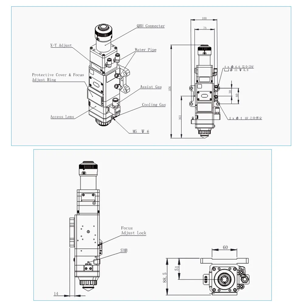 LSKCSH Raytools BT240S 0-3.3kw волоконная Лазерная режущая головка BT240 2000 Вт для QBH Raycus IPG волоконный лазер Профессиональный поставщик