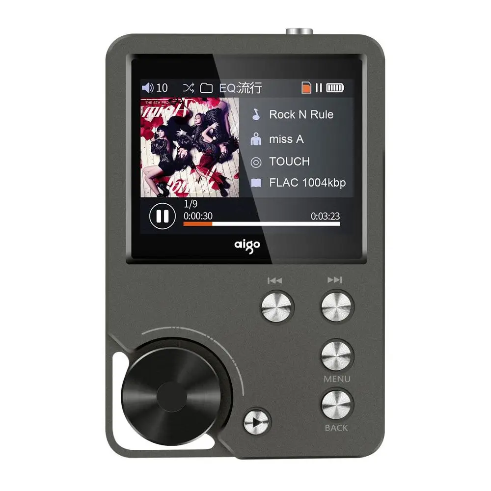Оригинальный Цифровой музыкальный плеер Aigo Hi res Hifi Flac портативный mp3 мини без