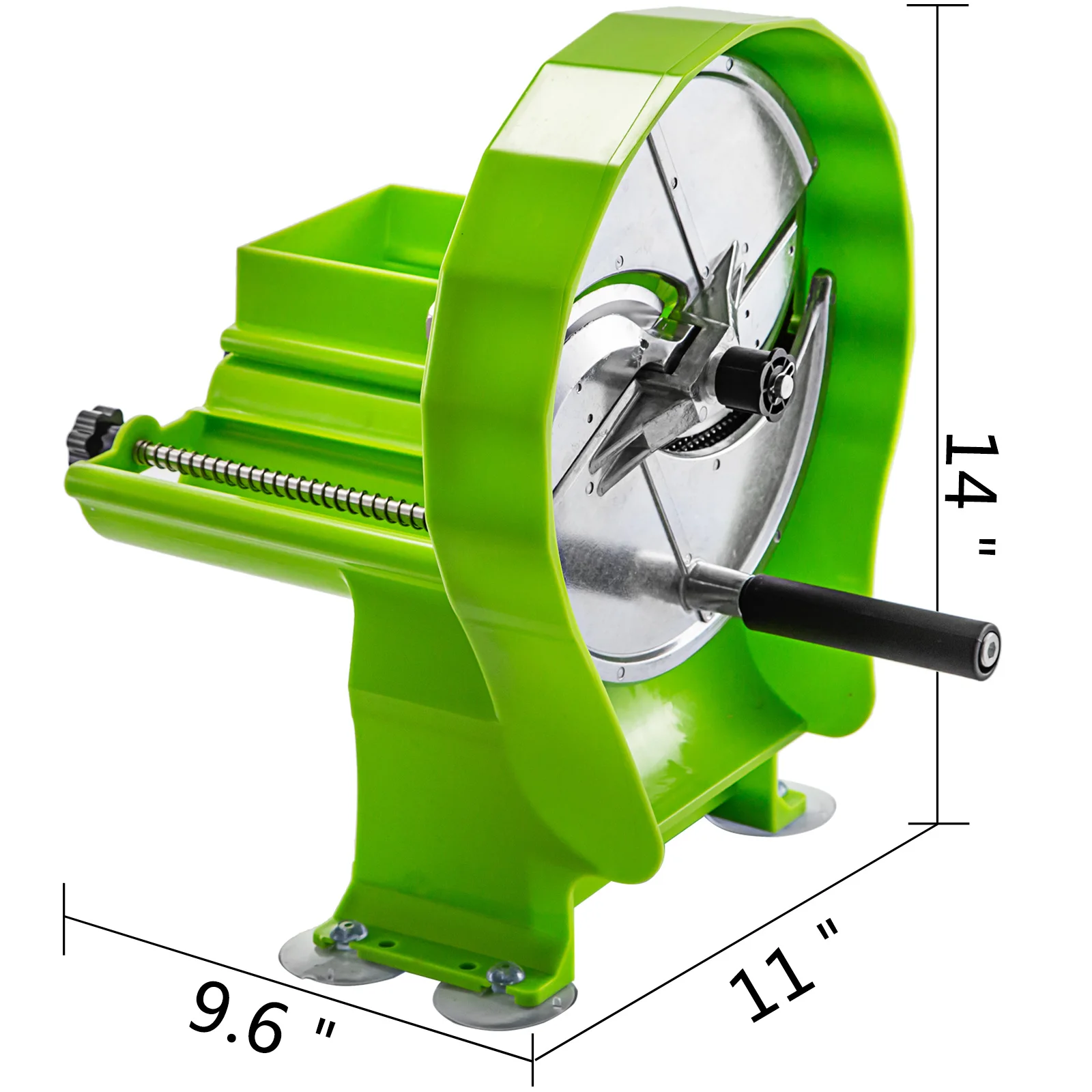 

VEVOR Manual Multifunctional Vegetable Fruit Slicer 0-10mm Three Troughs Adjustable Thickness Commercial Household Onion Cutter