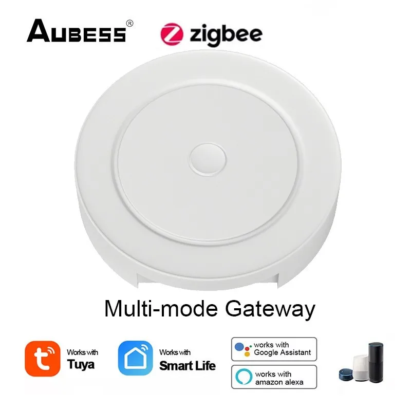 

Многофункциональный смарт-шлюз ZigBee WiFi Bluetooth-Совместимость с сеткой работает с Tuya умным голосовым управлением через Alexa Google Smart Home