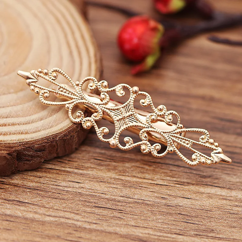 5 шт. заколки КРОКОДИЛЬЧИКИ для волос 15 х57 мм|filigree flower|flower filigreemetal bobby pins |