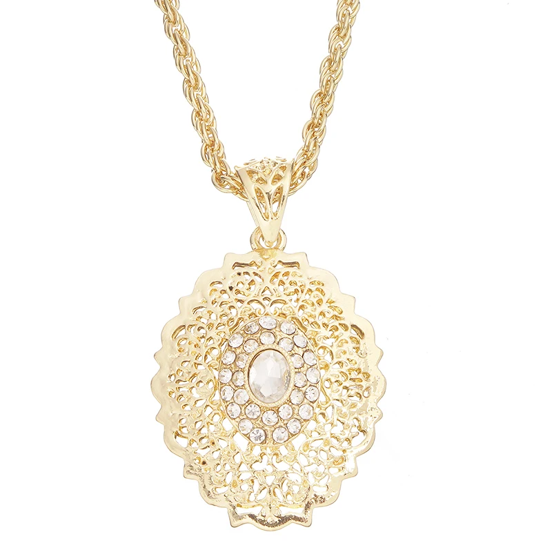 Марокканский Стиль Золотой кулон длинные маленькое ожерелье для женщин Кафтан