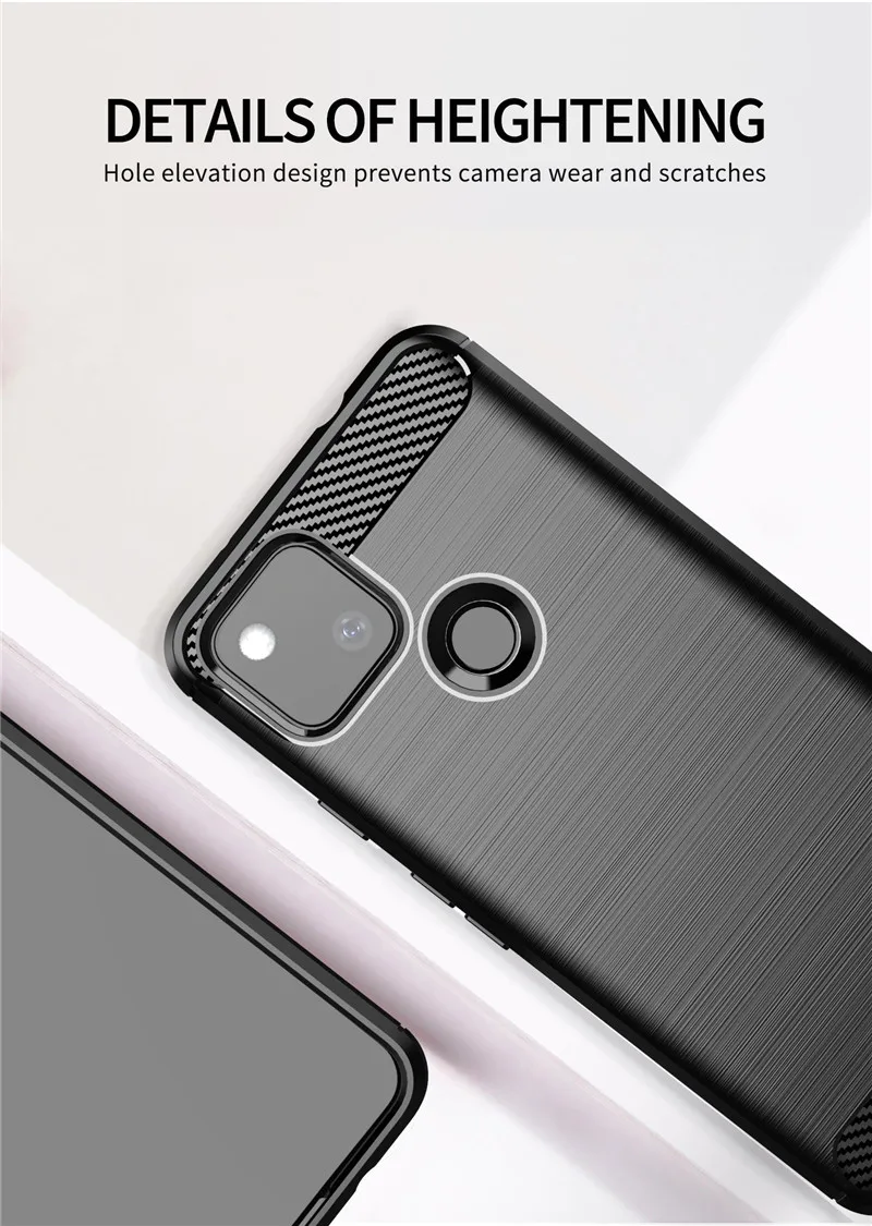 For Google Pixel 5A Case For Pixel 5A 5 4A 4 Funda Bumper Silicon Anti-knock Carbon Fiber Cover  Phone Shell For Google Pixel 5A