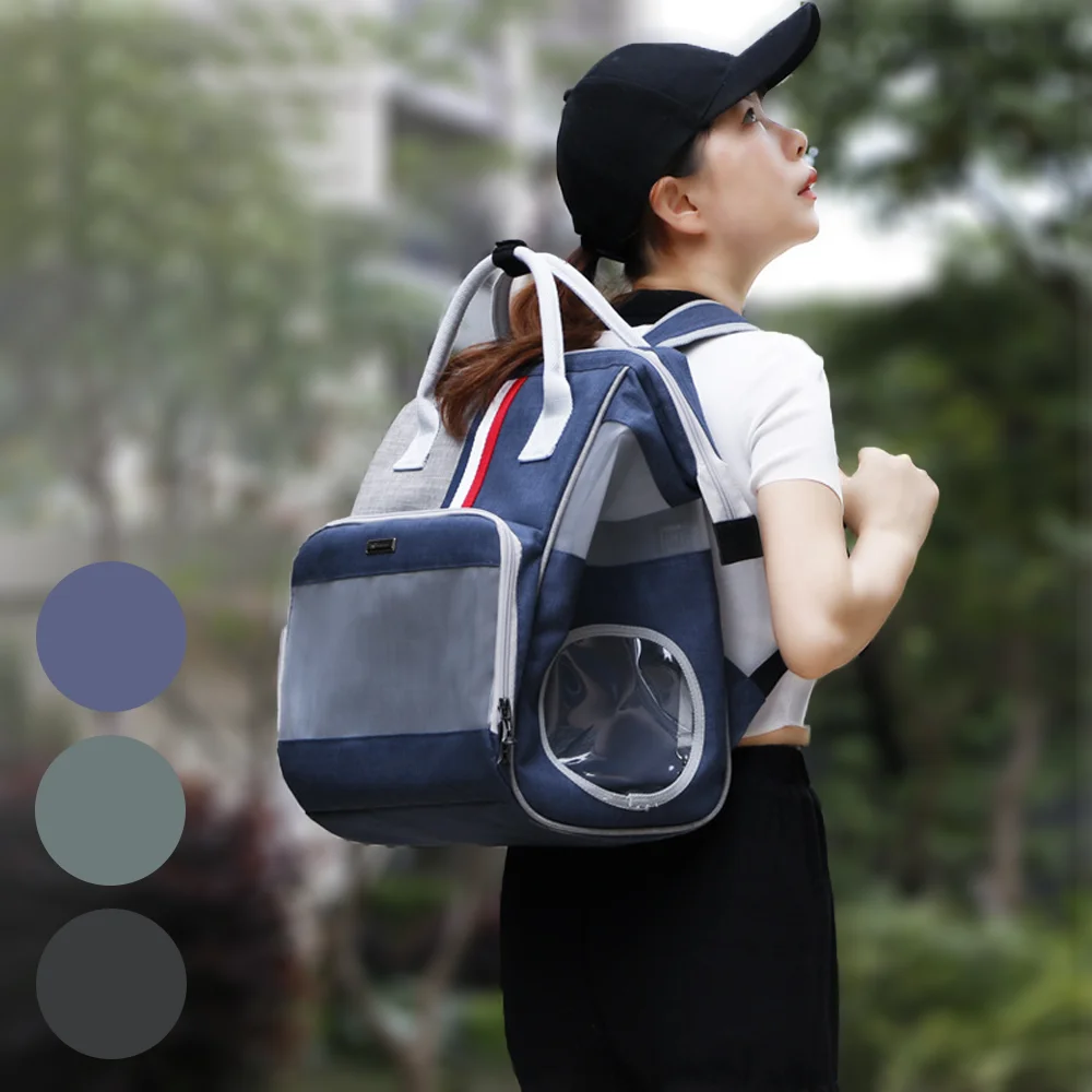 

Pet backpack summer breathable cat bag pet handbag puppy Teddy out portable backpack travel pet transparent backpack pet cat bag