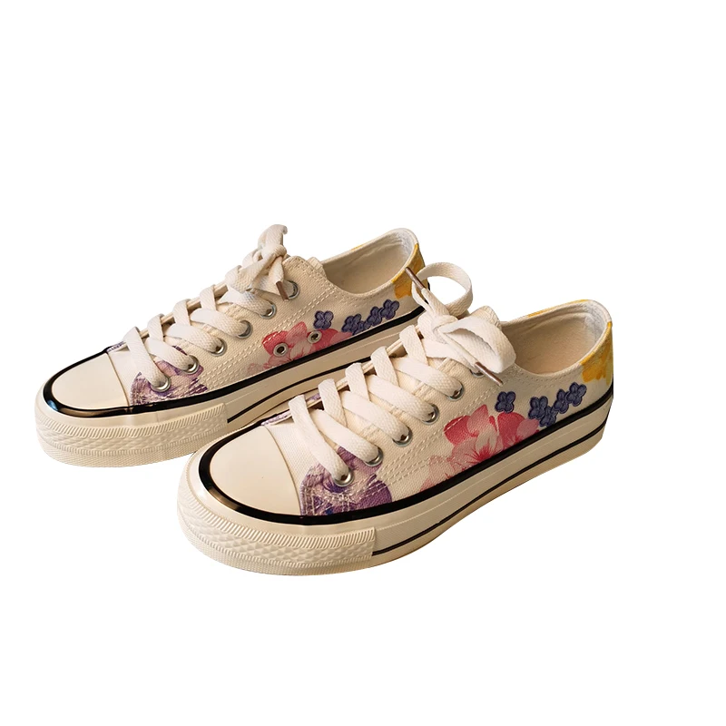 

Summer New Ladies Floral Breathable Casual Shoes, Lightweight Printing, Comfortable And Breathable Walking Shoes