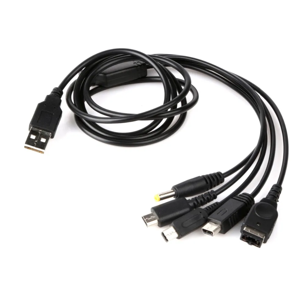 USB кабель зарядный 5 в 1 2 м для Nintendo 3DS 2DS GBA SP Sony PSP|Зарядные устройства| |