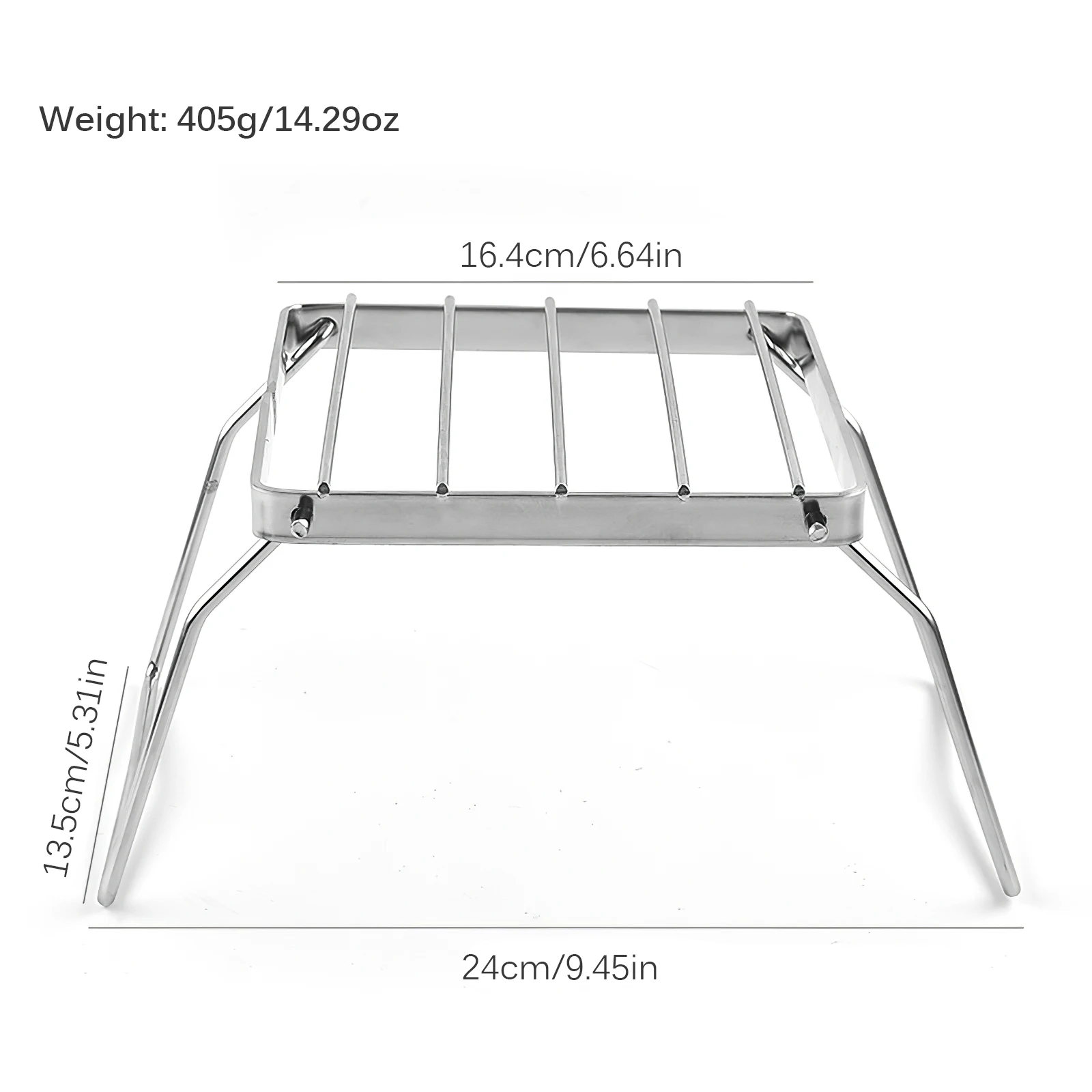 

Camping Fire Stand Multipurpose Foldable Grilling Rack Stainless Steel Portable Pot Holder for Outdoor Barbecue Camping Picnic