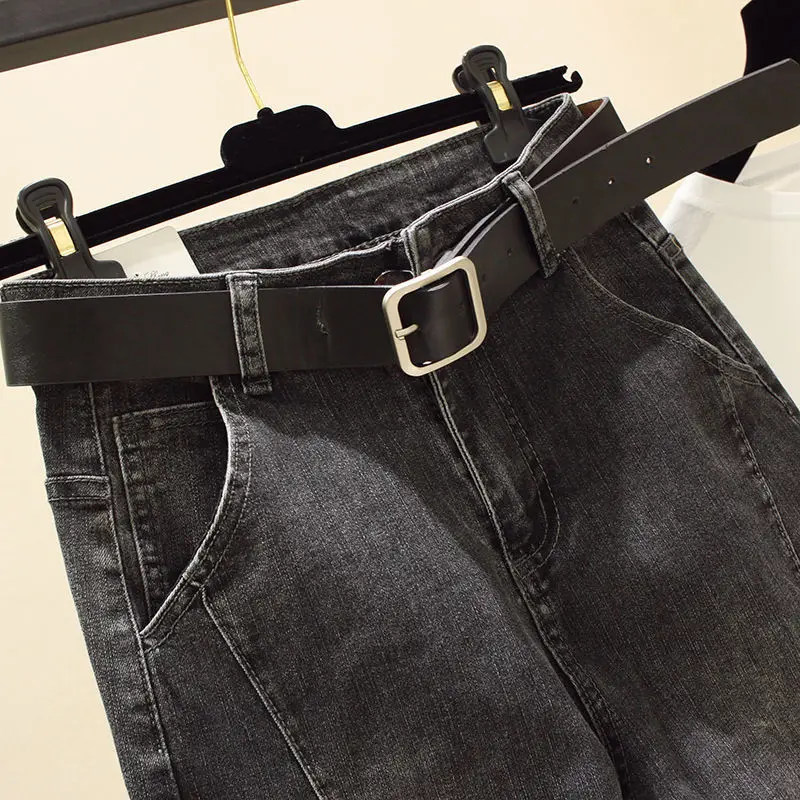 

Woman Jeans Pants Spring and Autumn High Waist plus Size Harem Jeans Women Loose Elastic