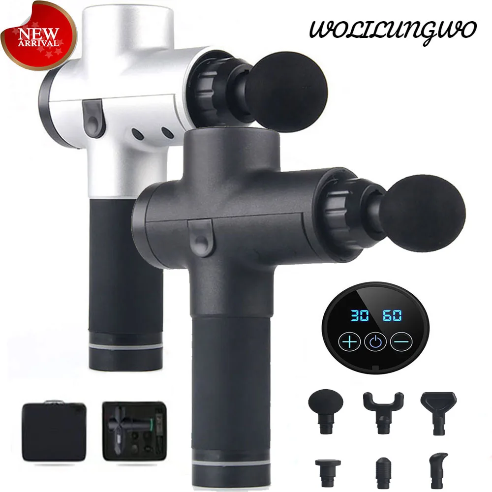 Новый массажный пистолет 30 блоков Массажер для мышц облегчения боли упражнения