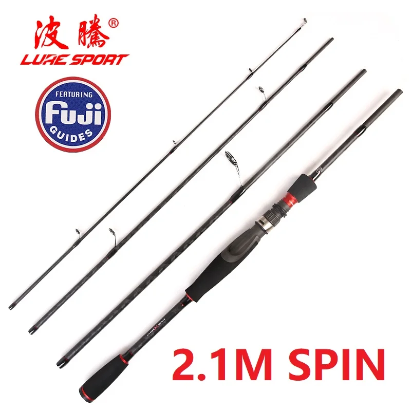 2.1M SPIN LureSport туристическая Удочка Fsihing 2,1 М/2,4 м FUJI направляющая катушка сиденье X-Cross углеродное спиннинговое литье Приманка Удочка - Цвет: 2.1M SPIN