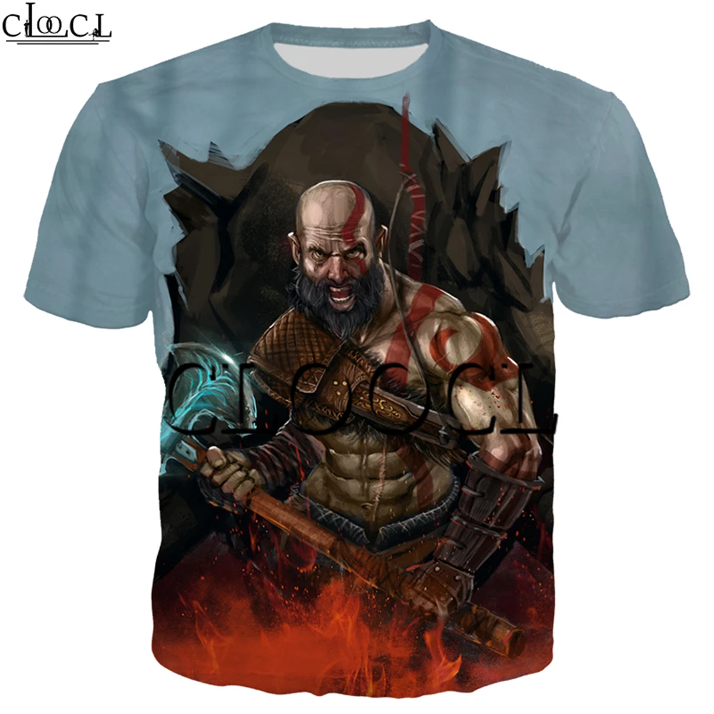 Модная игровая футболка для мужчин и женщин толстовка с 3D принтом бога войны Kratos