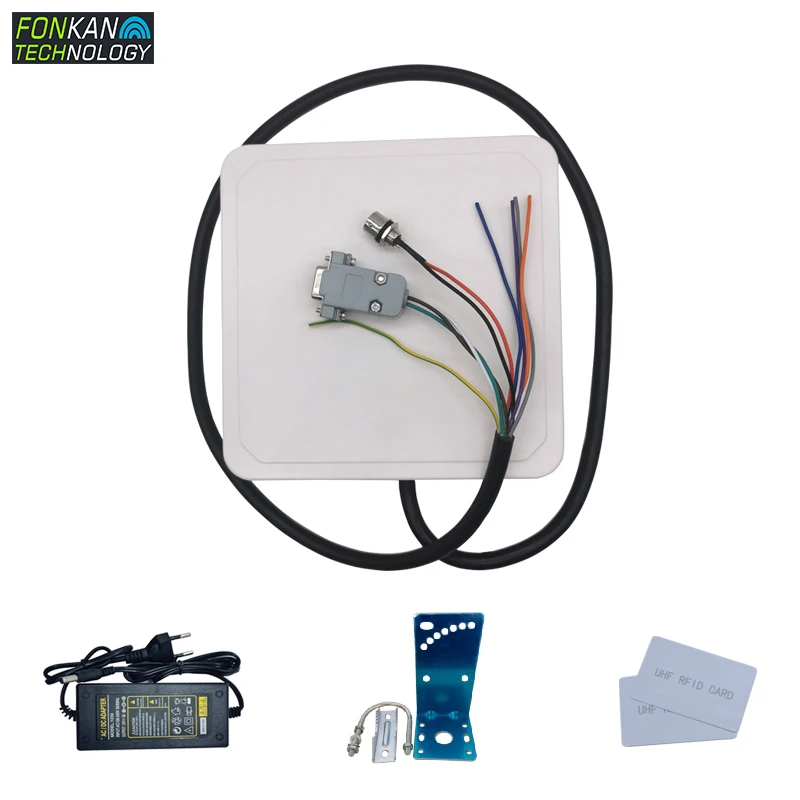

FONKAN 5M uhf rfid integrated reader built-in 4dbi antenna IP67 RS232 MODBUS(485 ) RS485-RTU PLC with free sdk and demo