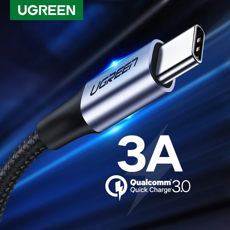 Кабель UGREEN USB-C/USB A USB-C для быстрой зарядки и передачи данных Samsung Galaxy S9 Huawei P30 |