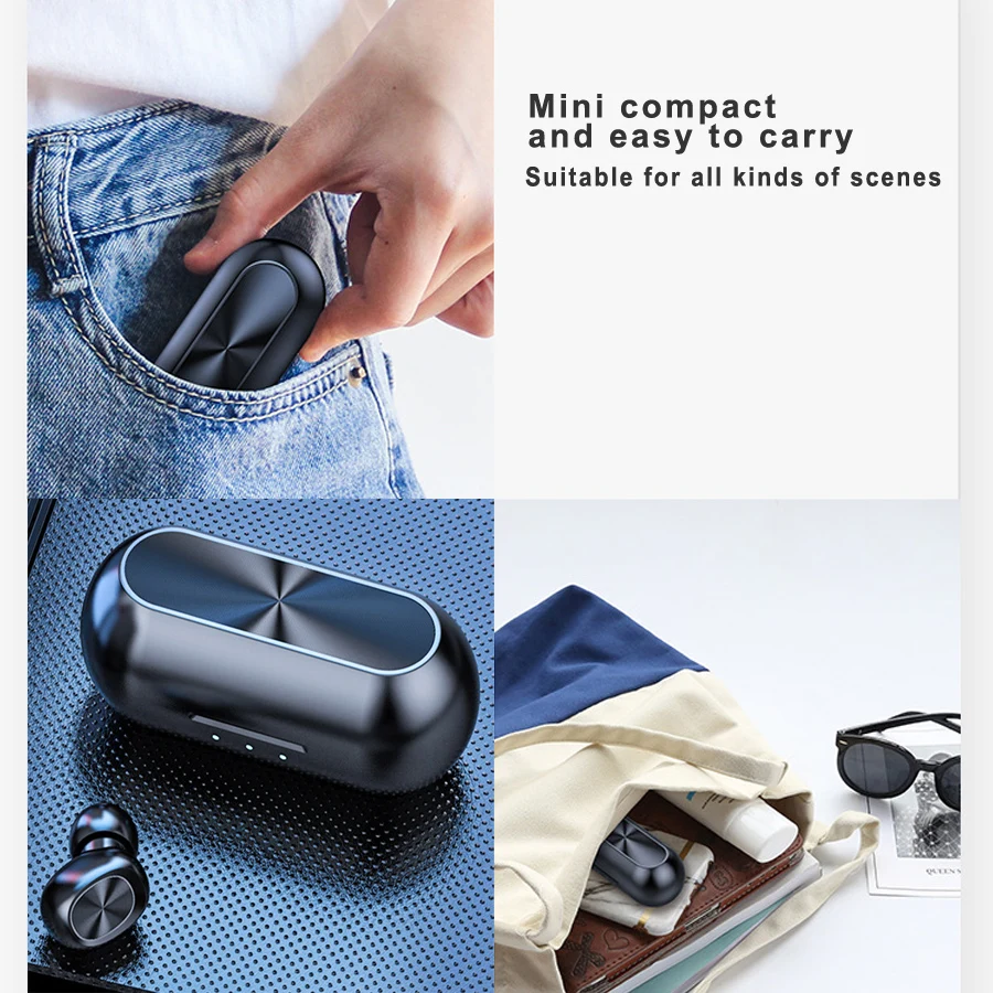 TWS V5.0 Bluetooth наушники Беспроводная гарнитура спортивные беспроводные стерео наушники HIFI наушники с микрофоном для телефона