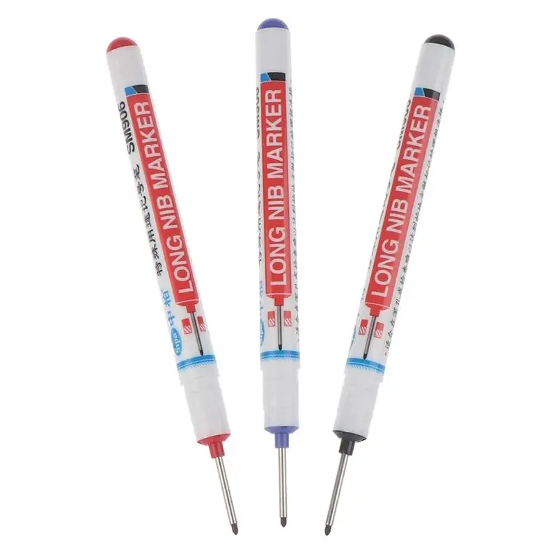 

1 @ #1 шт. маркеры с длинной головкой, декор для ванной и деревообработки, многофункциональные маркеры с глубоким отверстием, зеркальные ручки