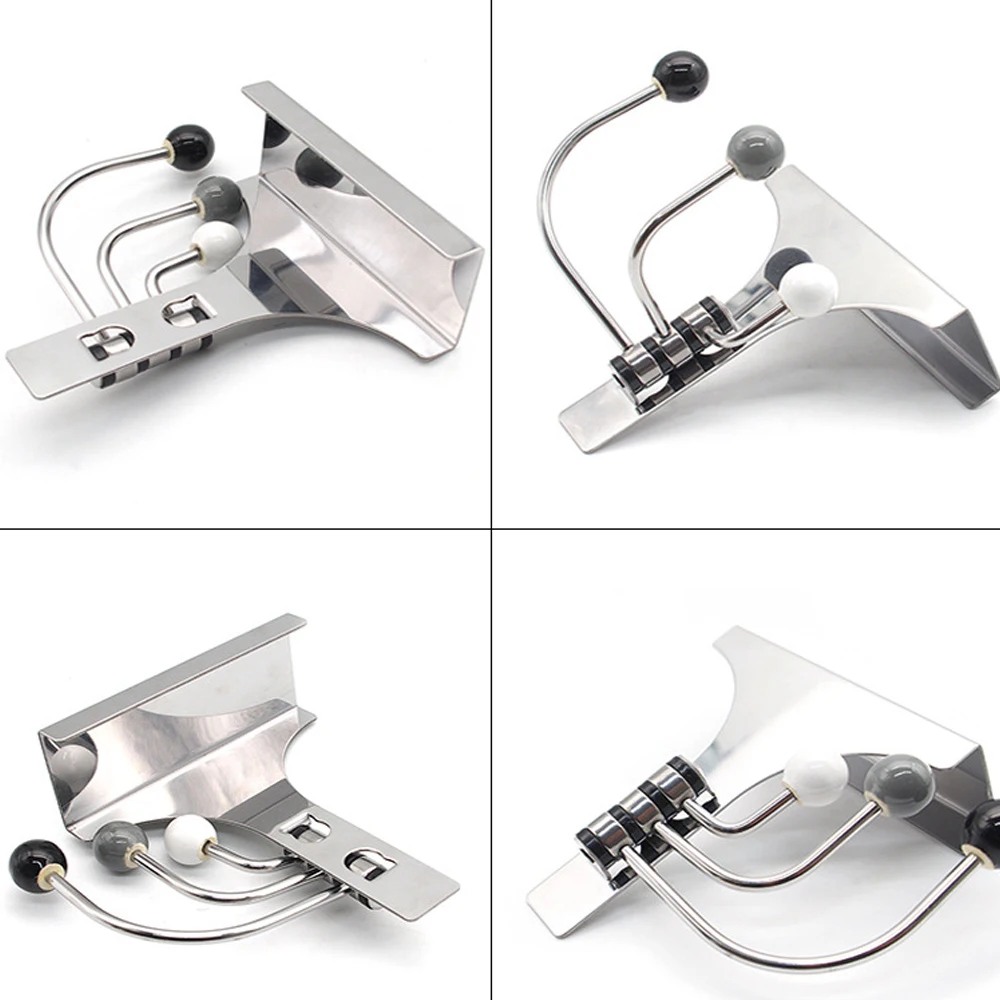 

S L Size Creative Coat Hook Nail Free Door Hook Stainless Steel Ceramic Rotatable Hook For Door Cabinet Hanging Free Shipping