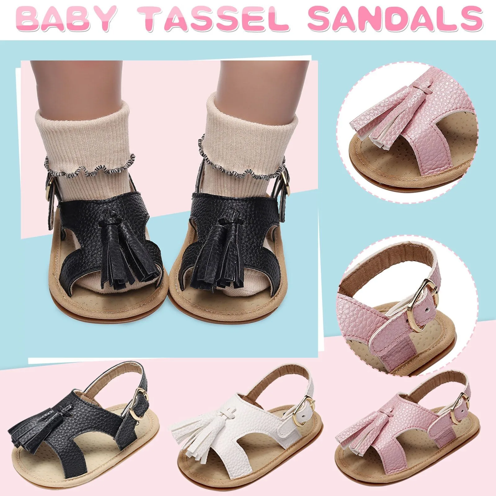 

Toddler Infant scarpe bambini sandali estate neonate primi camminatori scarpe per il tempo libero sandali con punta aperta scarp