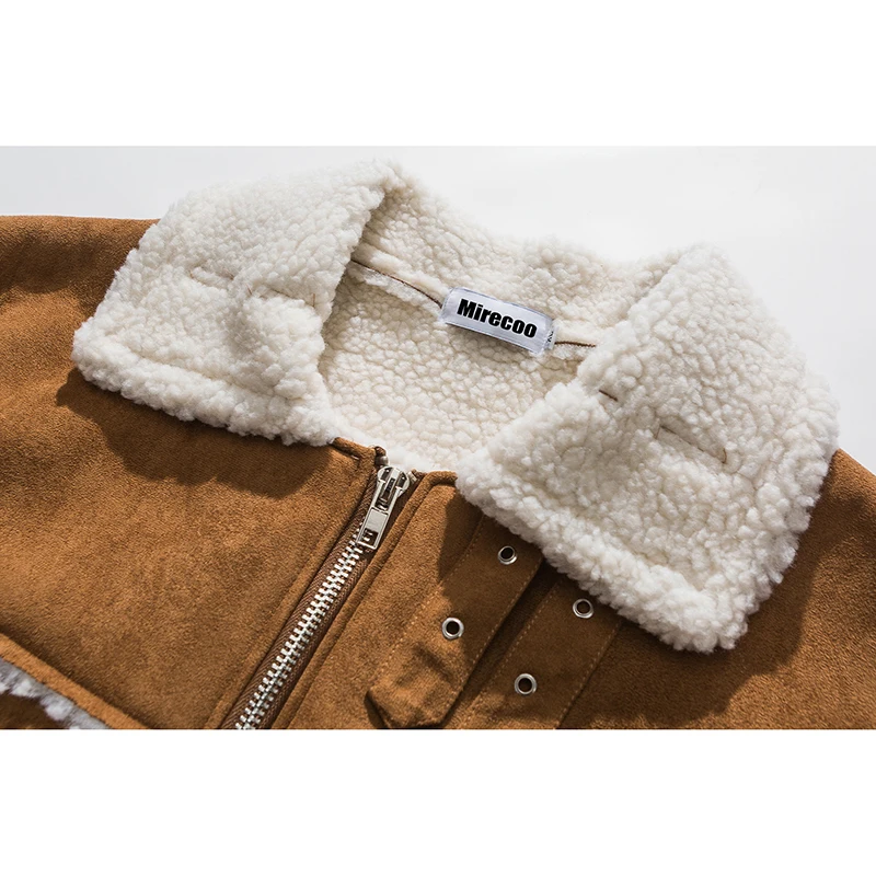 Комбинированная куртка из овечьей шерсти мужское пальто с мягкой подкладкой