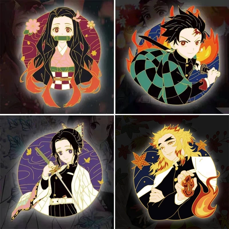

Japanese Anime Manga Demon Slayer Hard Enamel Pins Badge Brooch Backpack Bag Collar Lapel Pin Gifts for Kids Collection Gift