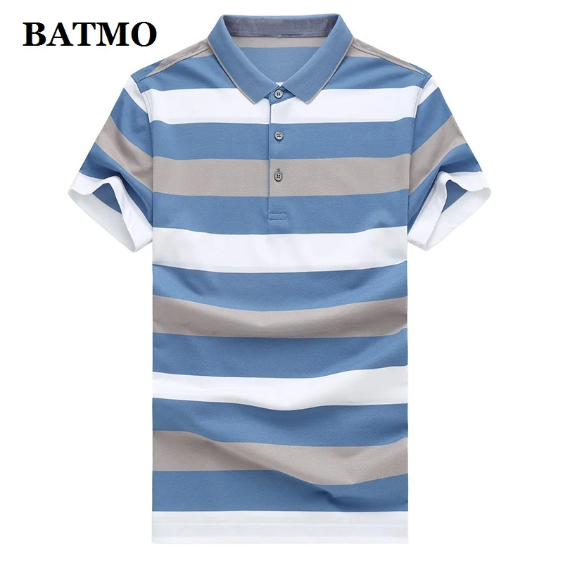 BATMO 2020 Новое поступление летние хлопковые полосатые поло мужские рубашки DT2108 |