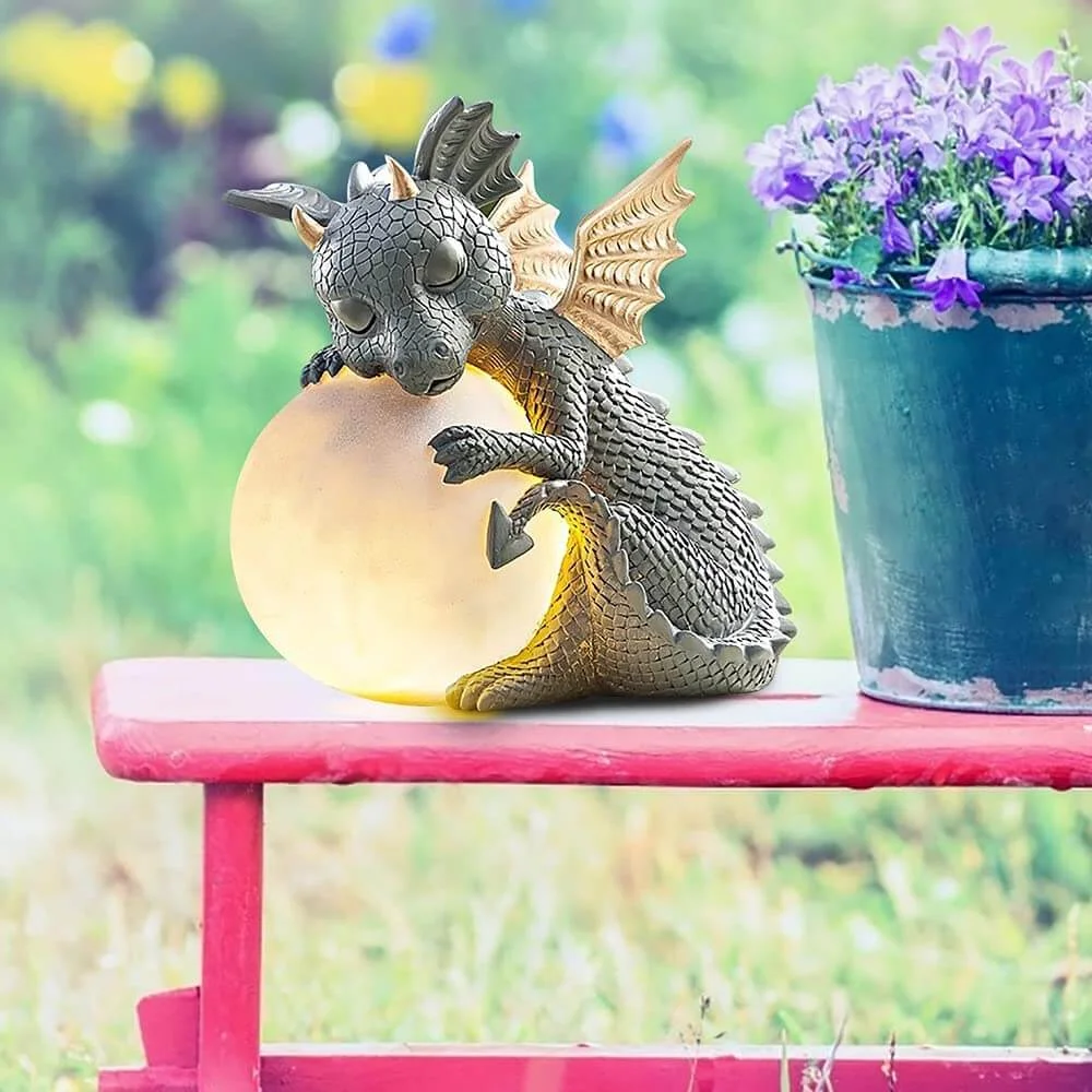 

Lovely Courtyard Dragon Sculpture Resin Window Shape Statue Wall Art Home Outdoor Decoration Garedn Decoration